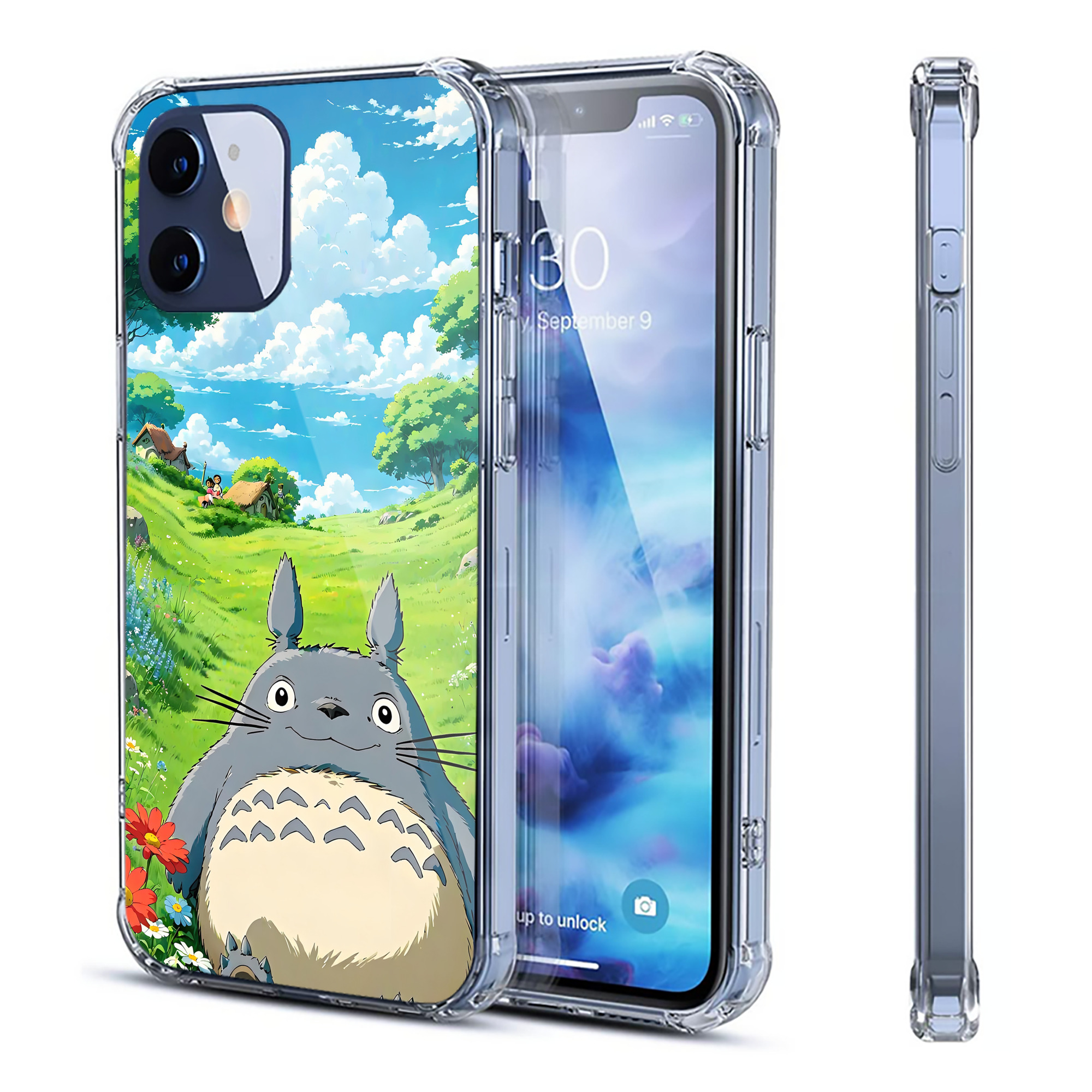 （画像用） となりのトトロ 草壁メイ 草壁サツキ My Neighbor Totoro Satsuki Kusakabe Mei Kusakabe 【iPhone 12シリーズ対応】透明スマホケース（クリアソフトケース）